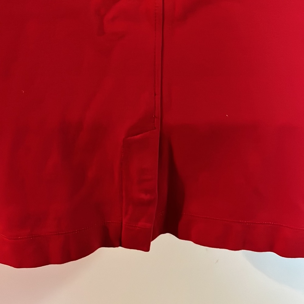Catch My I Vibrant Red Wide Waist Stretch Pencil Skirt L - Picture 3 of 4